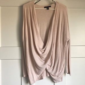 Cross front light pink long sleeve
